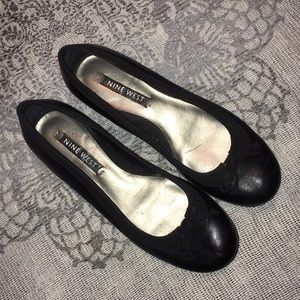 Black Nine West Flats